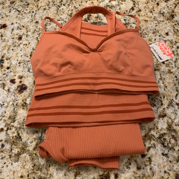 NWT FP  Movement Varsity 3 piece stripe set! Stunning! First 4 pics STOCk pics - Picture 16 of 16